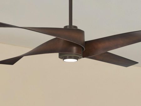 Artemis IV LED 64   Bronze and Tobacco Ceiling Fan with Remote Hot on Sale