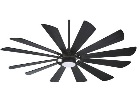 Windmolen LED 65  Wet Rated Smart Ceiling Fan, Textured Coal Cheap