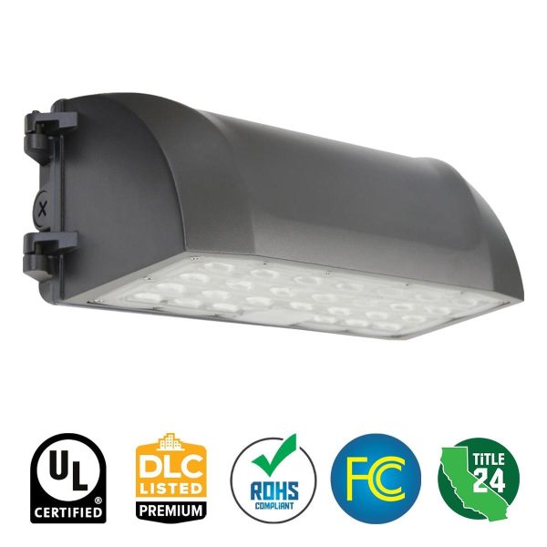 LED Cutoff Wall Pack, 60 Watts, 7500 Lumens, 30K 40K 50K, 120-277V For Cheap