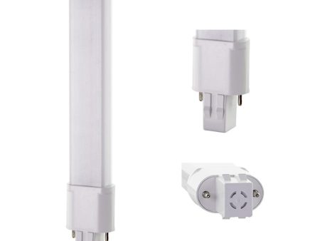 2 pin PL LED Bulb, 4W, 450lm, 4000K, Omnidirectional, Replaces 13W CFL, G23 Base, Ballast Bypass on Sale