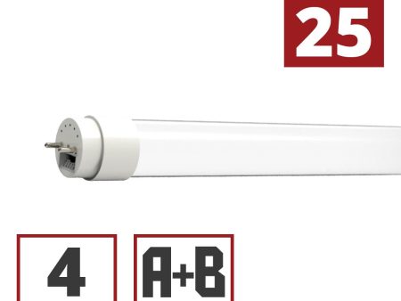 4ft LED T8 Tube, 12 Watts, 1650 Lumens, Selectable CCT, Type A+B, Single|Dual End For Cheap