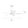 Lucian II 60 Inch Matte White Indoor Ceiling Fan with Pull Chain Supply