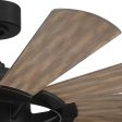 Wyndmill 65 Inch 3500K LED Smart Ceiling Fan, Matte Black with Barnwood Blades For Sale