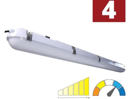 4ft Vapor Proof LED Light with Motion Sensor, 60 Watts, 8000 Lumens, 30K 40K 50K, 120 347V Cheap