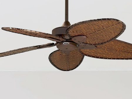 Windpointe 52 Inch Rust and Antique Narrow Oval Blades Ceiling Fan with Pull Chain Fashion