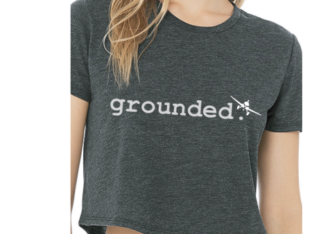 grounded. - Crop - Dark Grey Heather Online Hot Sale