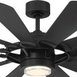 Wyndmill 65 Inch 2700K LED Smart Ceiling Fan, Matte Black Online Hot Sale