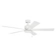 Lucian II 60 Inch Matte White Indoor Ceiling Fan with Pull Chain Supply