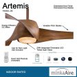 Artemis LED 58   Smart Ceiling Fan with Light and Remote Control, Distressed Koa Discount