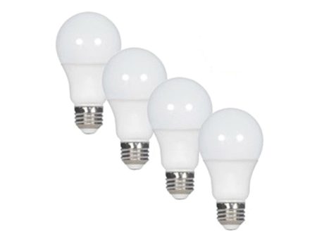 A19 LED Bulb, 60W Equivalent, 10 Watts, 800 Lumens, 2700K, E26 Medium Base, Frosted, Pack of 4 Cheap