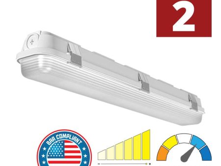 2ft Vapor Tight LED Light, 25 Watts Adjustable, 3400 Lumens, 35K 40K 50K, 120-277V Online now