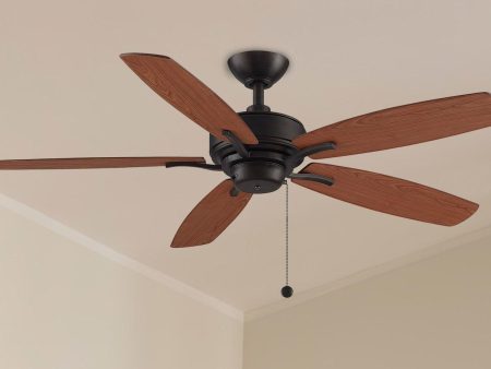 Aire Deluxe 52 Inch Dark Bronze Ceiling Fan with Pull Chain Online now