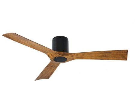 Aviator 54 Inch Black and Koa Flush Mount Outdoor Smart Ceiling Fan Discount