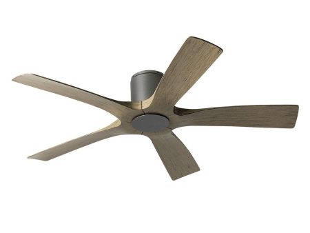 Aviator 54 Inch Graphite 5-Blade Flush Mount Outdoor Smart Ceiling Fan Hot on Sale