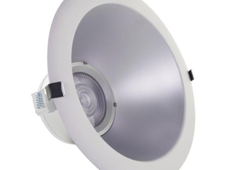 10 Inch Commercial LED Downlight, 2500|3000|3500 Lumens, Selectable 2700K to 5000K, Silver, 120-277V For Discount