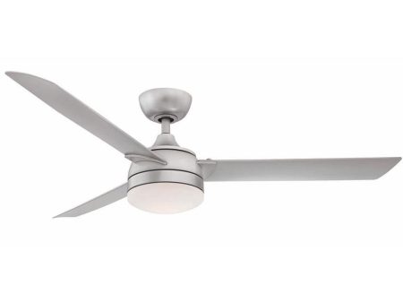 Xeno 56 Inch Silver Wet Rated LED Ceiling Fan with Remote Online Sale