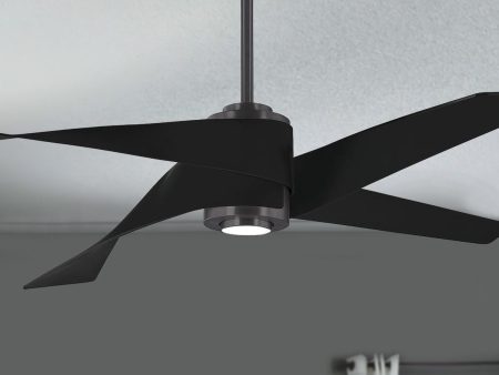 Artemis IV LED 64   Gun Metal and Black Ceiling Fan with Remote Sale