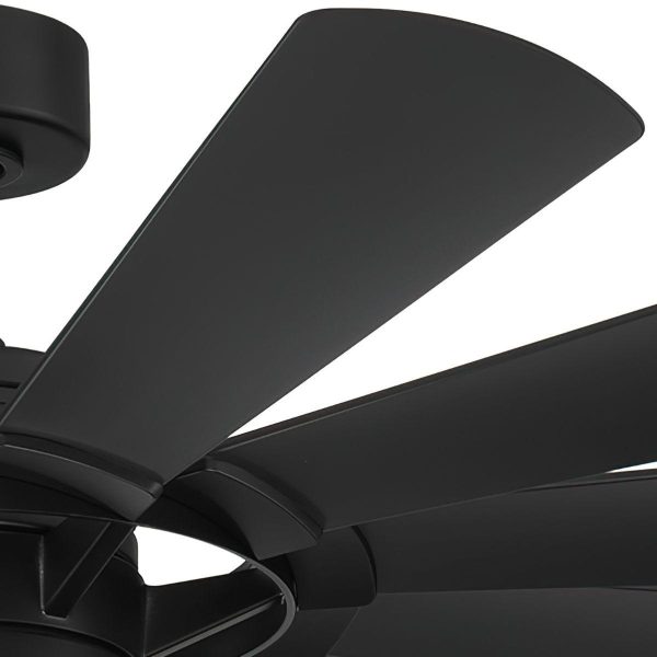 Wyndmill 65 Inch 2700K LED Smart Ceiling Fan, Matte Black Online Hot Sale