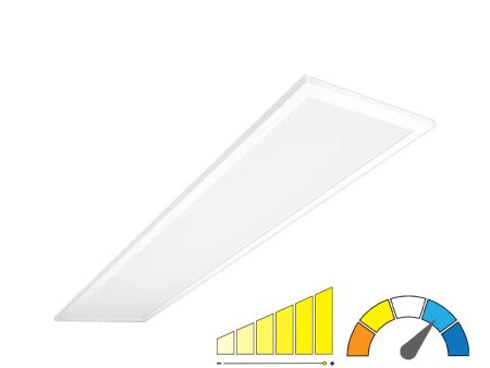 1x4 LED Flat Panel Light, 4100 Lumens, 40 Watts Adjustable, 35K 40K 50K, 120 277V Hot on Sale