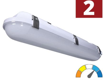 2ft Vapor Proof LED Light, 20 Watts, 2500 Lumens, 30K 40K 50K, 120 347V Online Sale