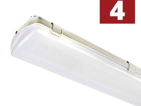 4ft Vapor Tight LED Light, 35 Watts, 4590 Lumens, 5000K, 120-277V For Cheap