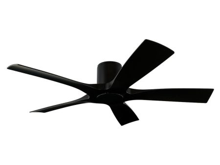 Aviator 54 Inch Black 5-Blade Flush Mount Outdoor Smart Ceiling Fan Discount