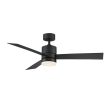 Axis 52 Inch Matte Black 2700K LED Outdoor Smart Ceiling Fan For Sale