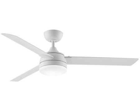 Xeno 56 Inch Matte White Wet Rated LED Ceiling Fan with Remote For Discount