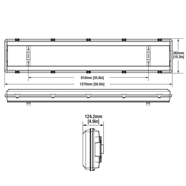 4ft Vapor Tight LED High Bay with Battery Backup, 90 Watts, 13500 Lumens, 30K 40K 50K, 120-277V Fashion