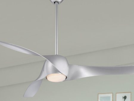 Artemis LED 58   Smart Ceiling Fan with Light and Remote Control, Silver Discount