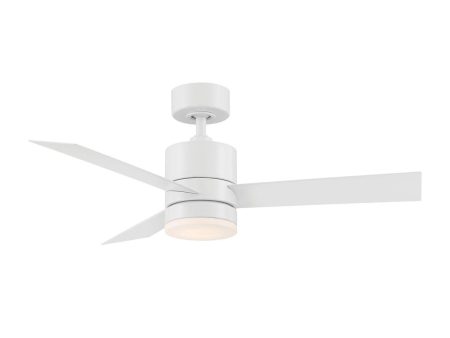 Axis 44 Inch Matte White 2700K LED Outdoor Smart Ceiling Fan Hot on Sale