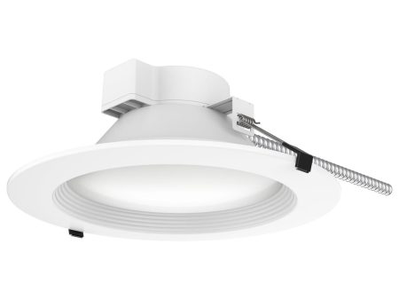 10 Inch Commercial LED Downlight, 30 Watts, 3500 Lumens, Selectable 2700K to 5000K, Baffle Trim, 120-277V Cheap