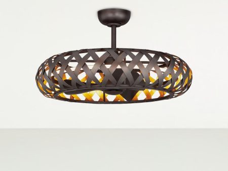 Weave Wifi-Enabled LED Fandelight 33 Inch Bronze Gilt and Gold Finish Online Sale