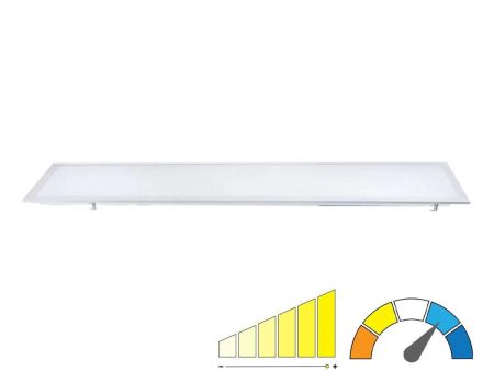 1x4 LED Flat Panel Light, 4600 Lumens, 40W Adjustable, 35K 40K 50K, 120 277V on Sale